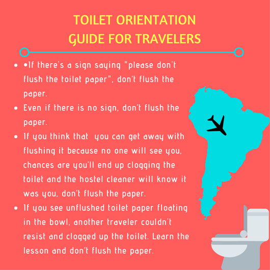 Toilet orientation guide